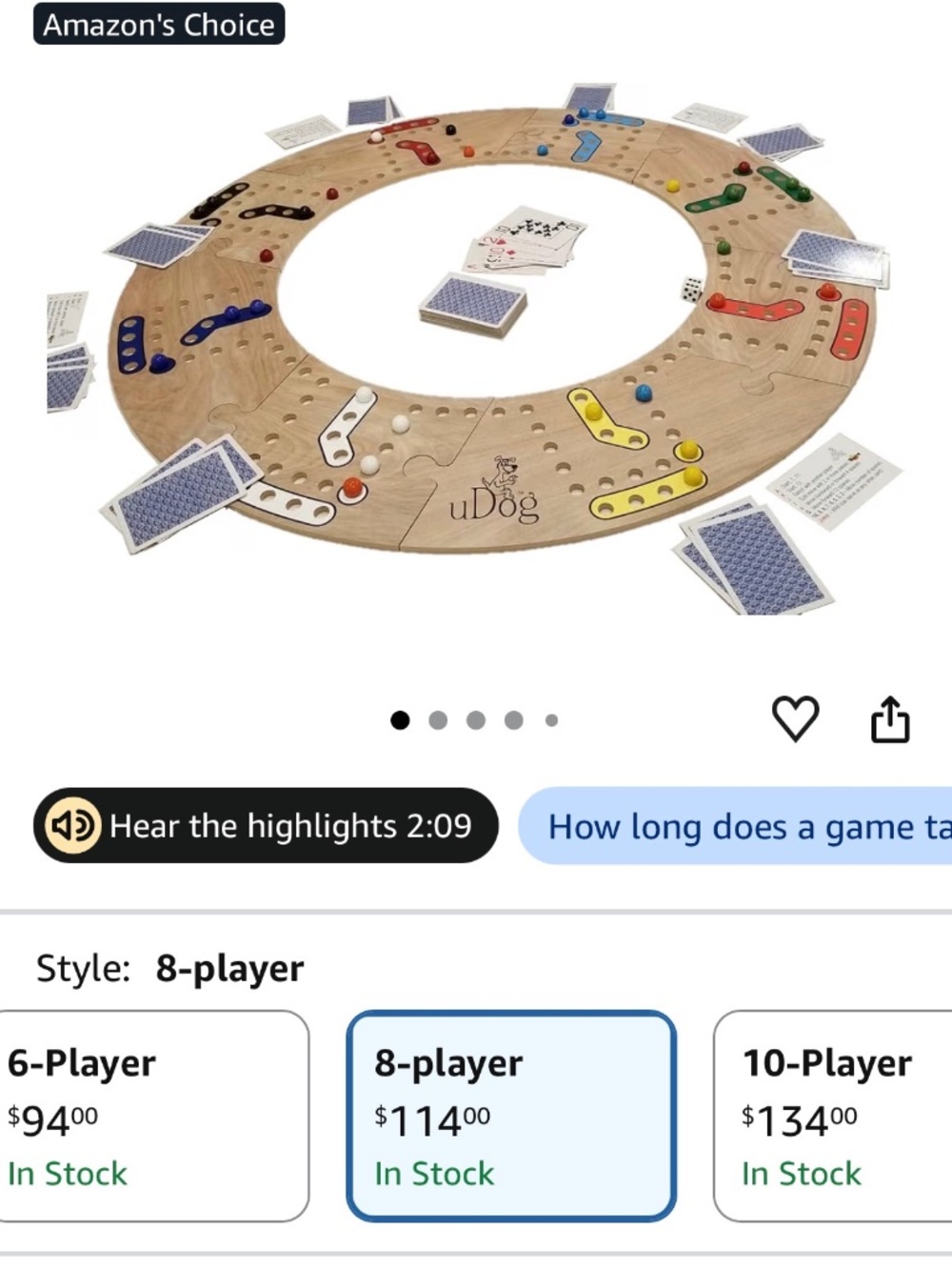 uDog Wooden Board Game (New)